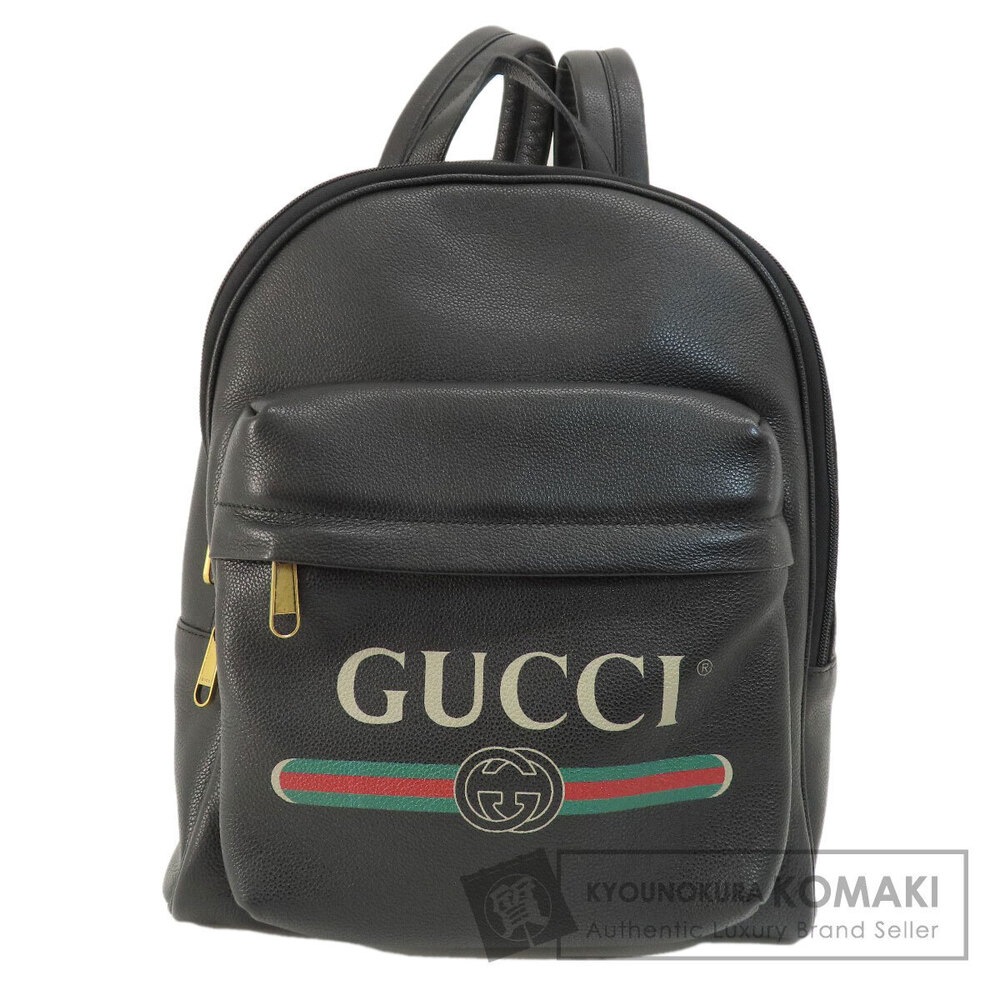 Gucci Logo Backpack Rucksack Daypack Calfskin